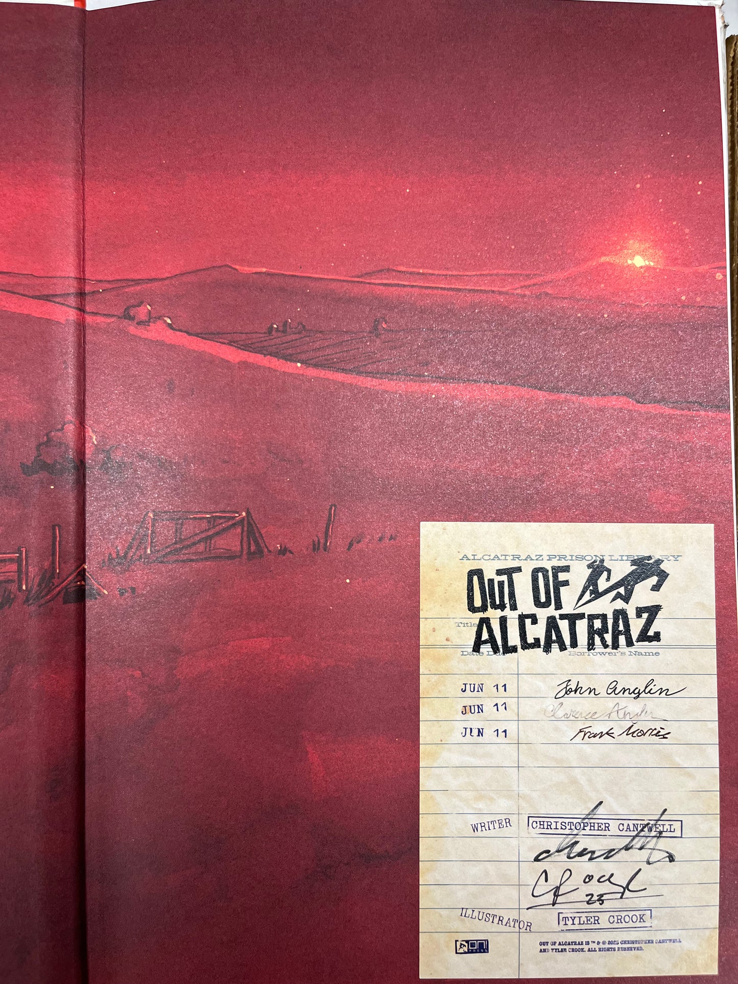 Oni Press Out of Alcatraz Signed Hardcover