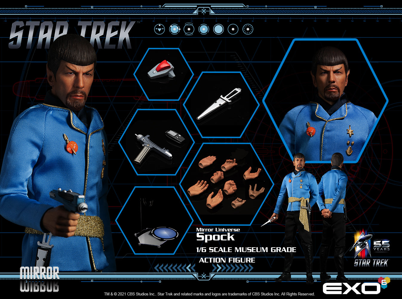Star Trek TOS Mirror Spock 1/6 Scale Figure