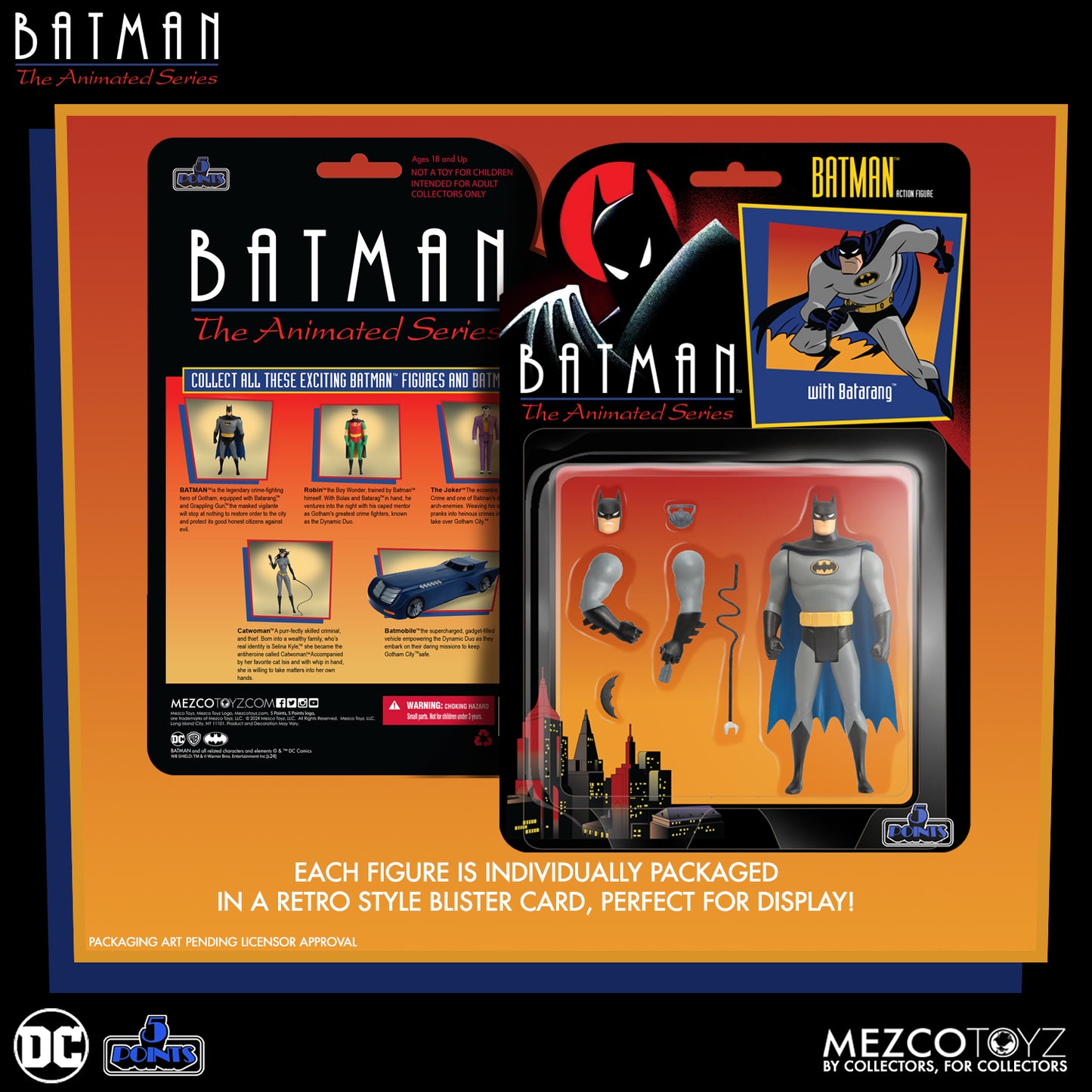 Batman The Animated Series 5 Points Action Figure Set of 4