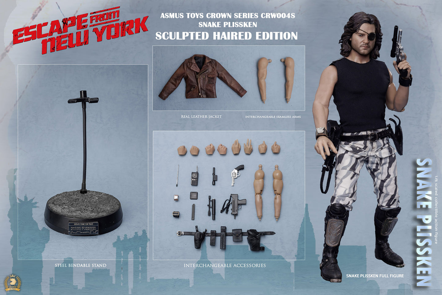 Snake Plissken (Sculpted Hair Version) 1/6 Scale Figure