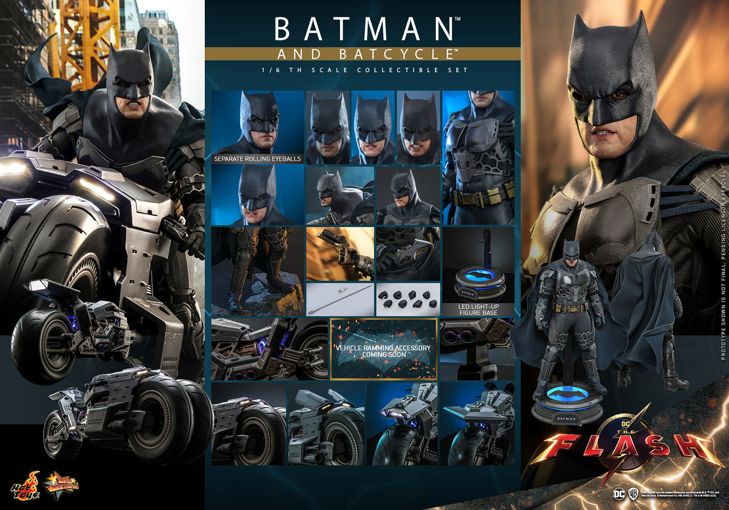 Batman and Batcycle Sixth Scale Figure Set by Hot Toys