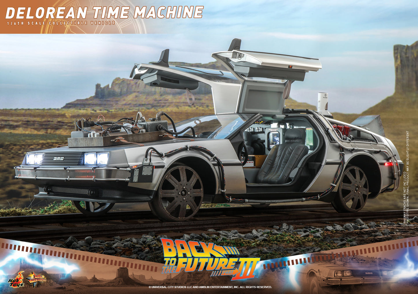 Back to the Future 3 DeLorean Time Machine 1/6 Scale Figure Accessory