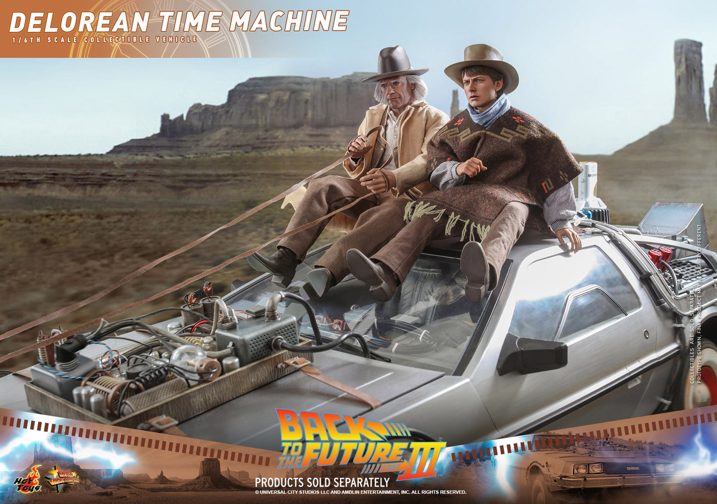 Back to the Future 3 DeLorean Time Machine 1/6 Scale Figure Accessory