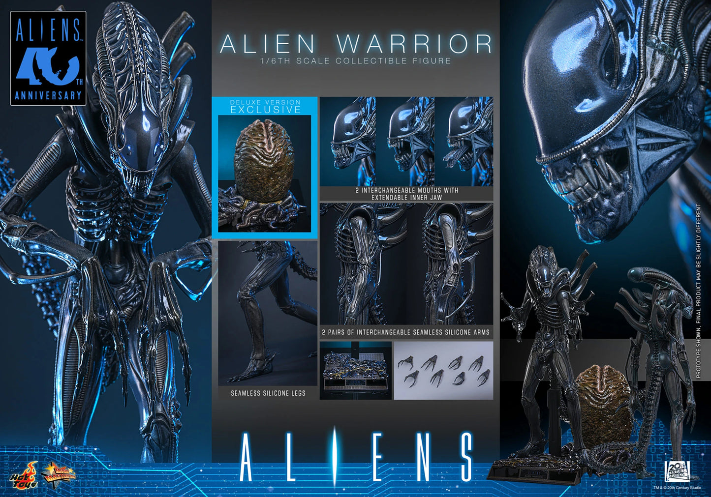 Hot Toys Aliens Alien Warrior Sixth Scale Collectible Figure (Deluxe Version)