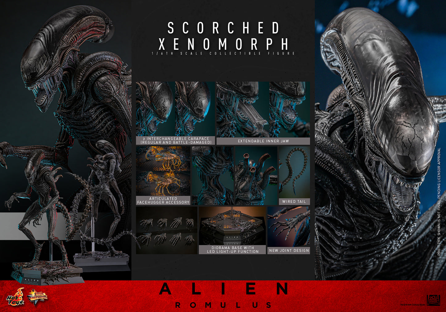 Scorched Xenomorph Sixth Scale Figure