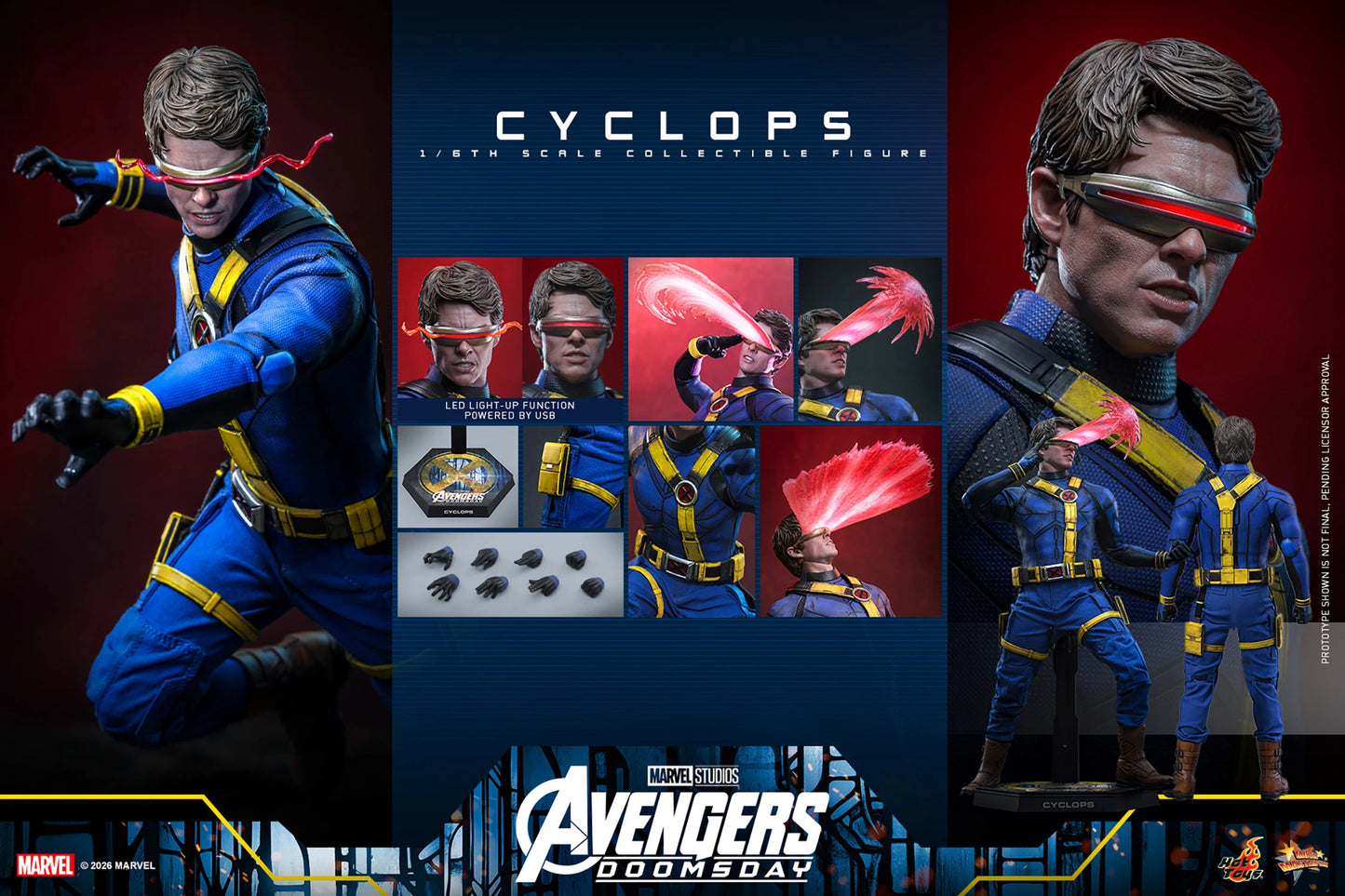 Cyclops 1/6th Scale Collectible Figure (Avengers: Doomsday) – Hot Toys