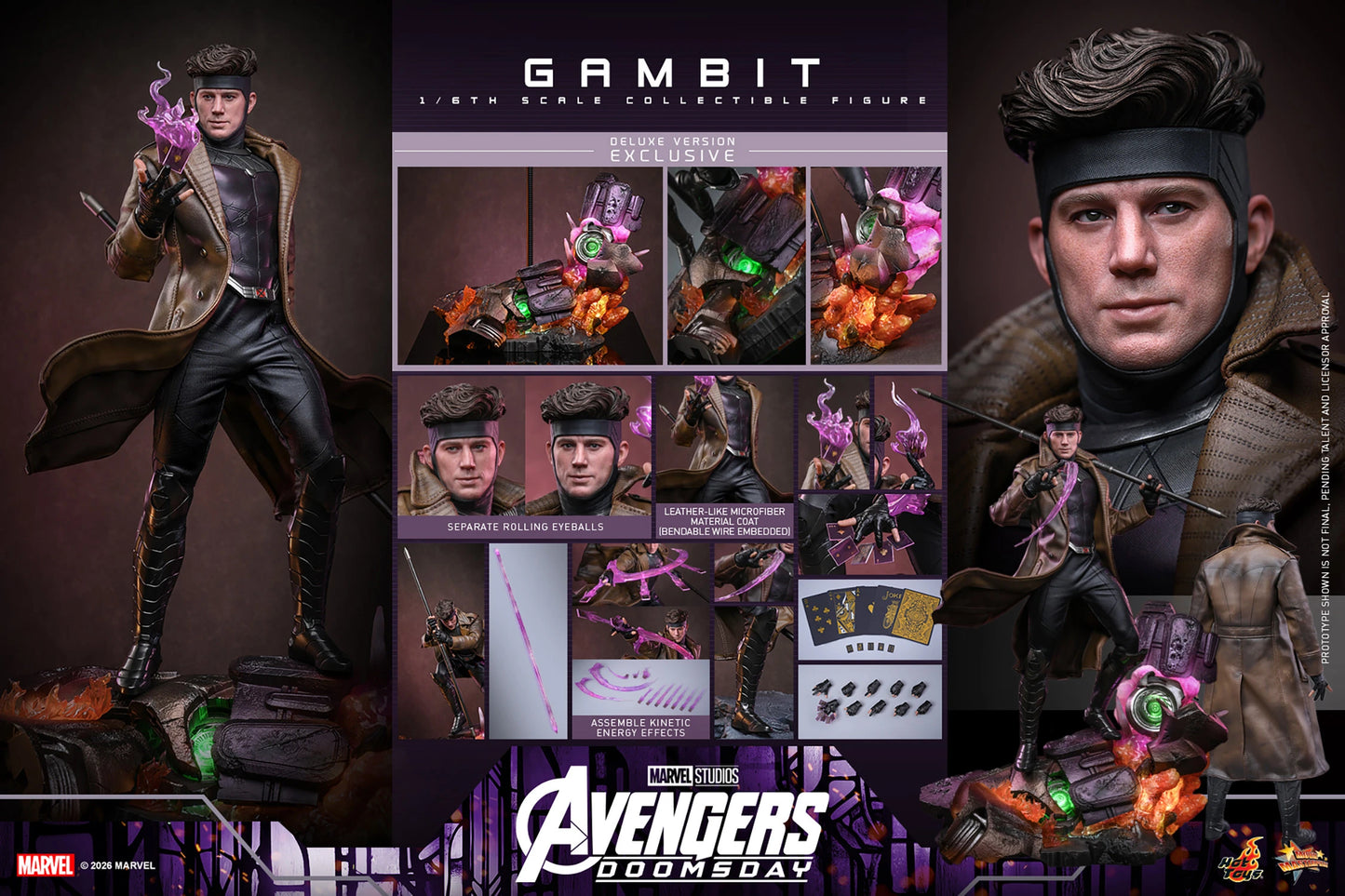 Hot Toys 1/6th Scale Gambit Collectible Figure (Deluxe Version) - Avengers: Doomsday