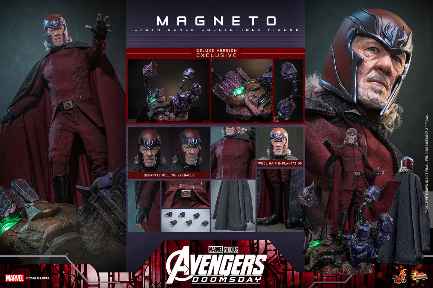 Hot Toys Magneto Deluxe 1:6 Scale Collectible Figure — Avengers: Doomsday
