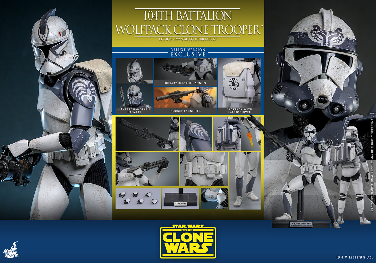 104th Battalion Wolfpack Clone Trooper (Deluxe Version) 1/6 Scale Figure