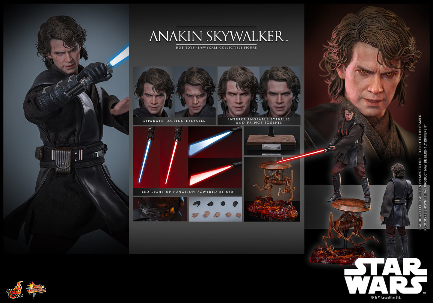 Hot Toys Anakin Skywalker Sixth Scale Figure - Revenge of the Sith
