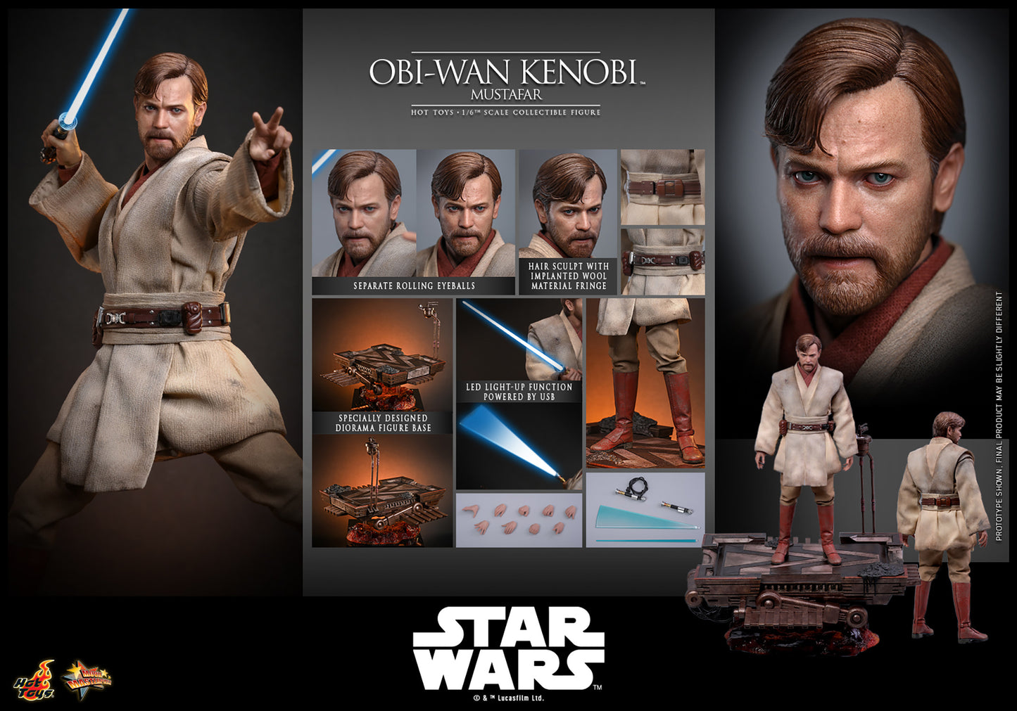 Obi-Wan Kenobi (Mustafar) Sixth Scale Figure by Hot Toys