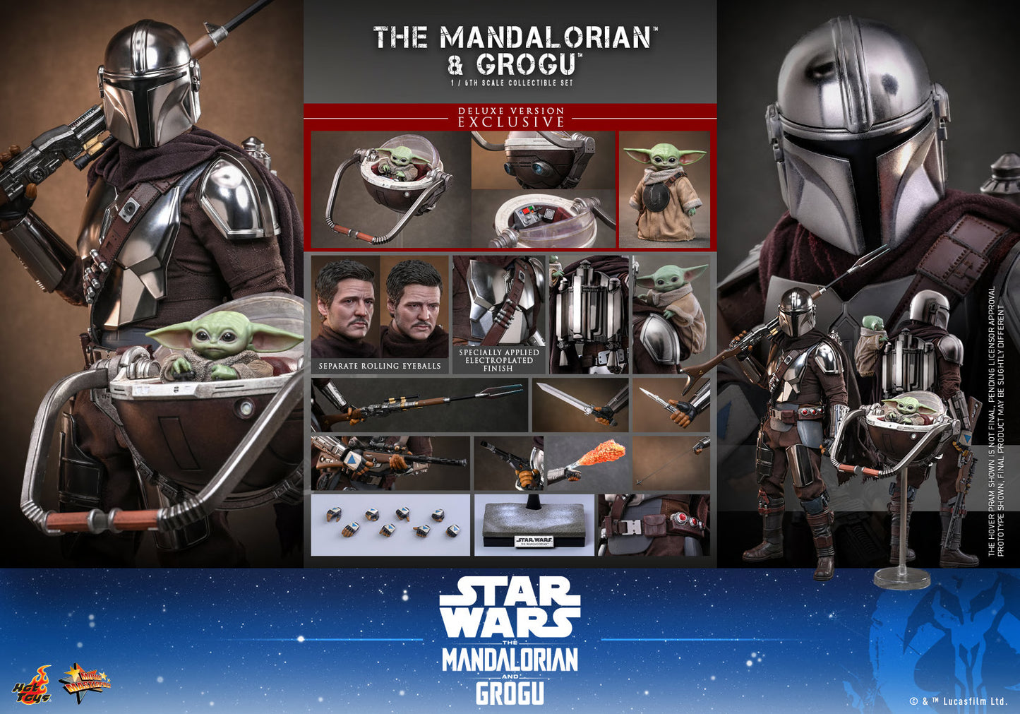 The Mandalorian and Grogu (Deluxe Version) Sixth Scale Figure Set