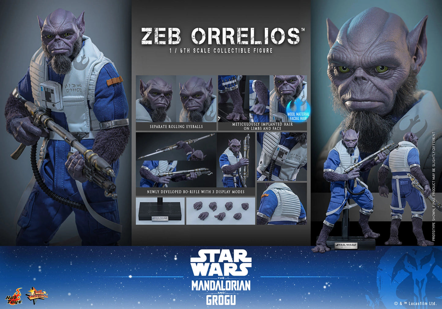 Zeb Orrelios Sixth Scale Figure – Hot Toys | Star Wars: The Mandalorian & Grogu