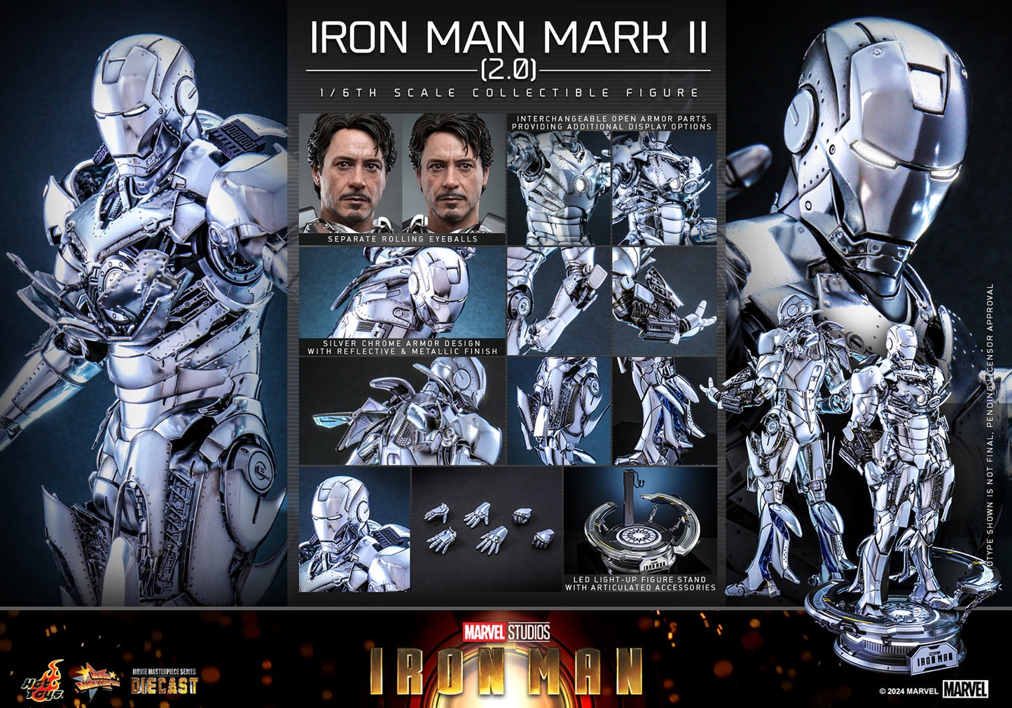 Iron Man Mark II (2.0) Sixth Scale Figure by Hot Toys