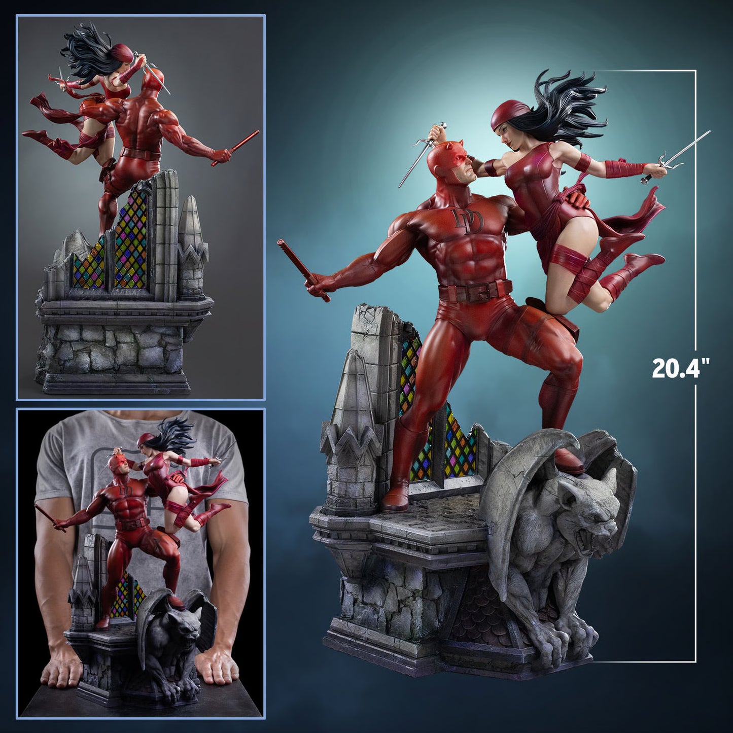 Daredevil and Elektra 1:6 Scale Statue by Iron Studios