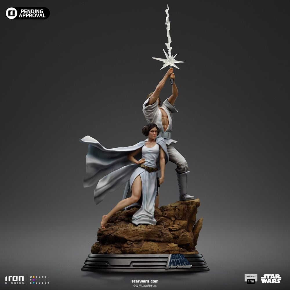 Luke and Leia Deluxe 1:10 Scale Statue
