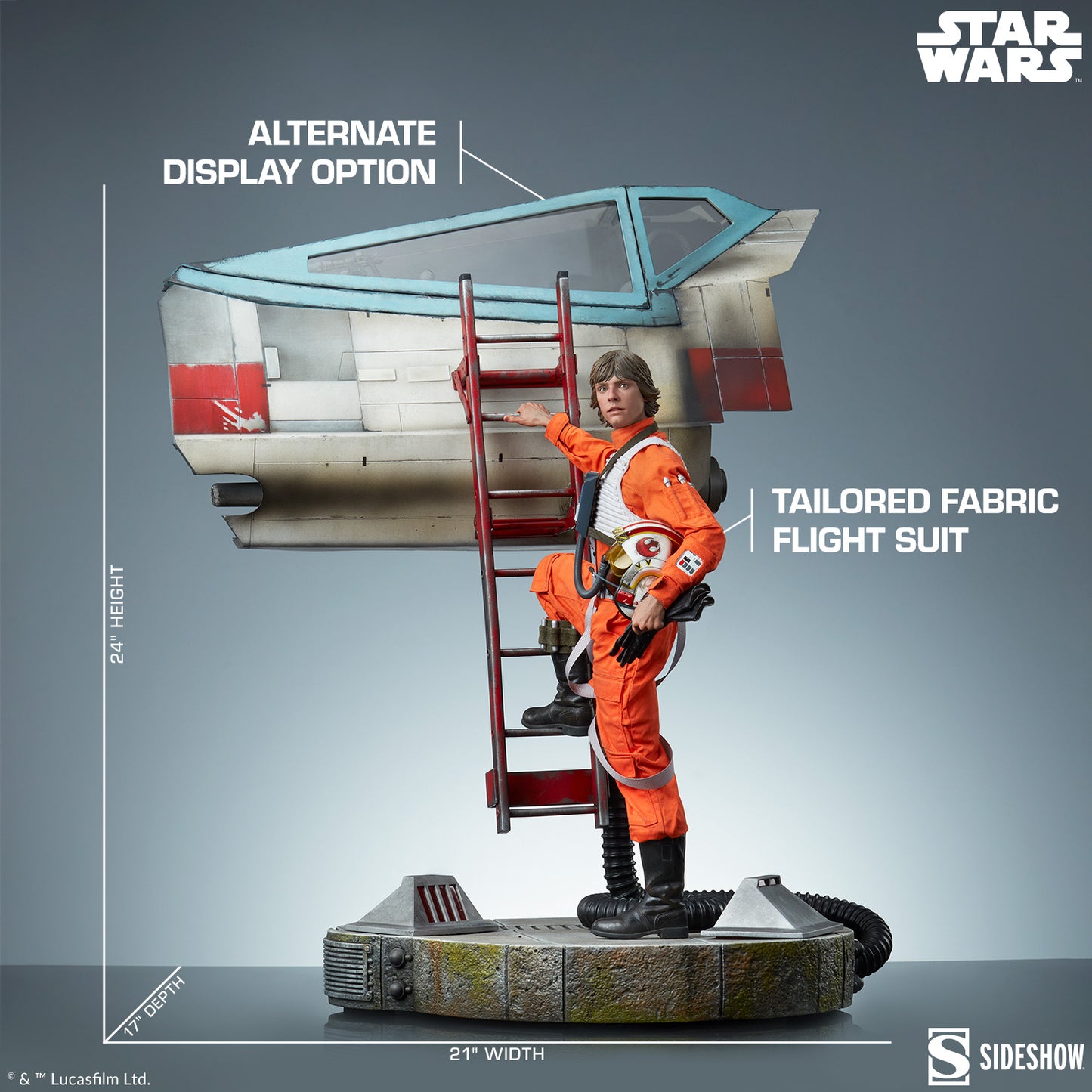 Luke Skywalker and X-Wing Premium Format Figure