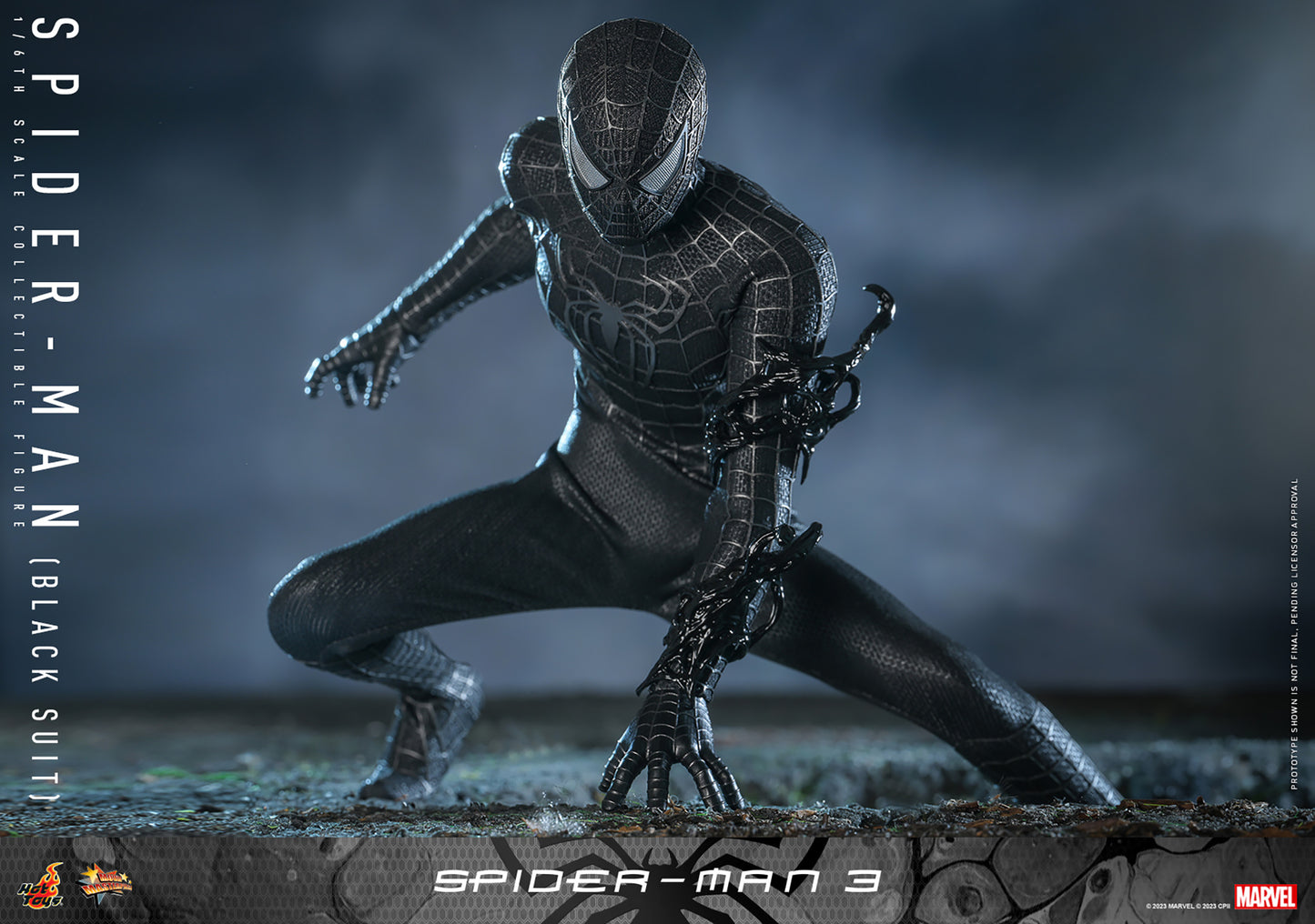 Spider-Man (Black Suit) 1/6 Scale Figure by Hot Toys