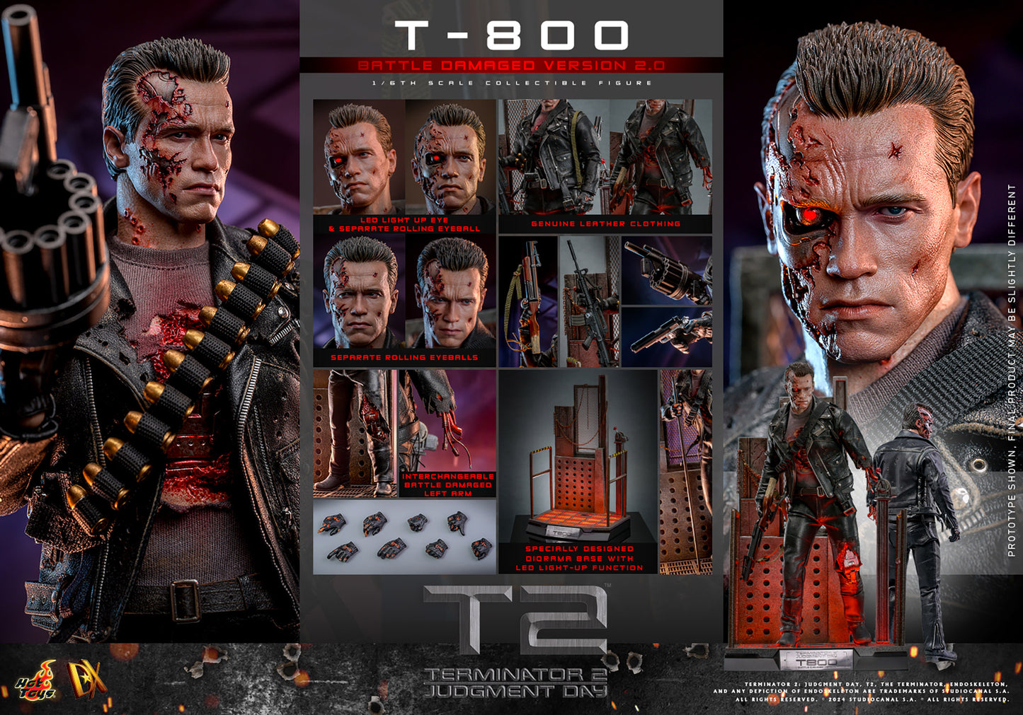 Terminator 2 T-800 (Battle Damaged Version) 1/6 Scale Figure