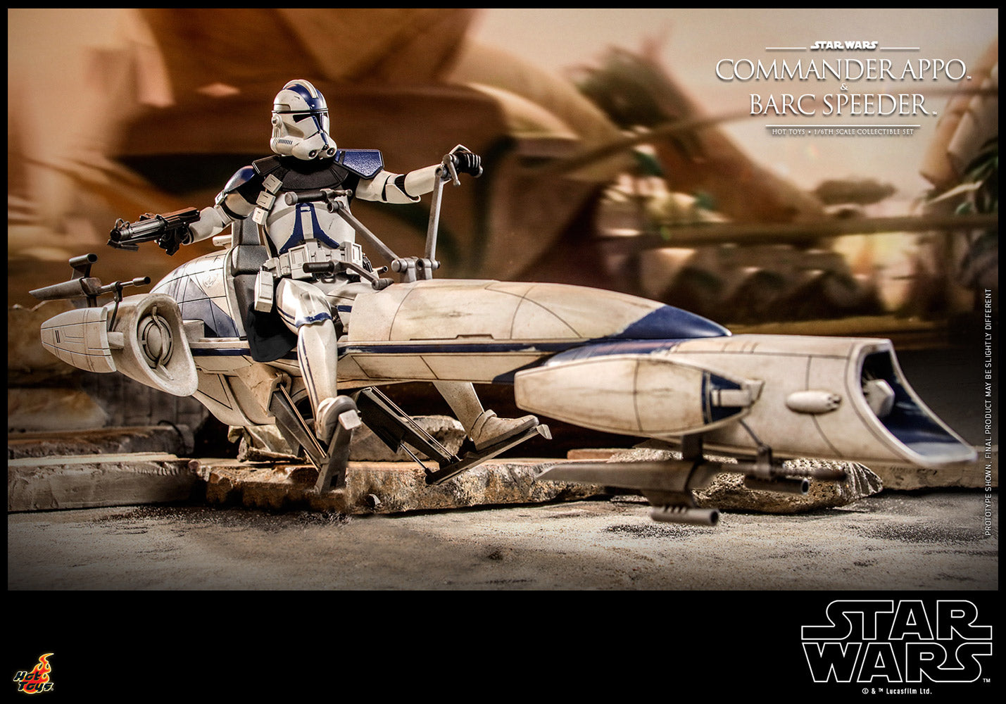Commander Appo with Barc Speeder Sixth Scale Figure Set by Hot Toys