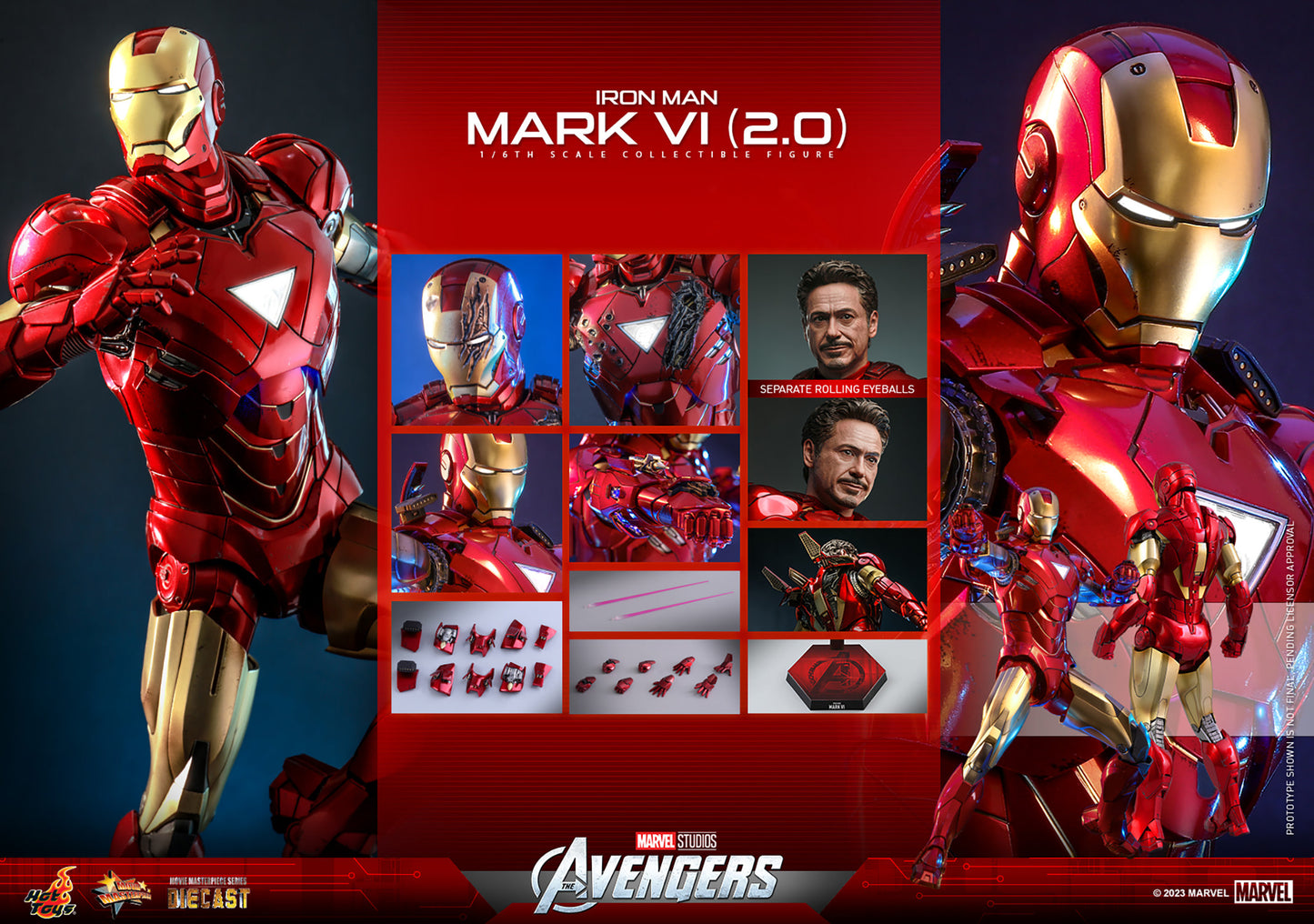 Hot Toys Iron Man Mark VI (2.0) Sixth Scale Figure