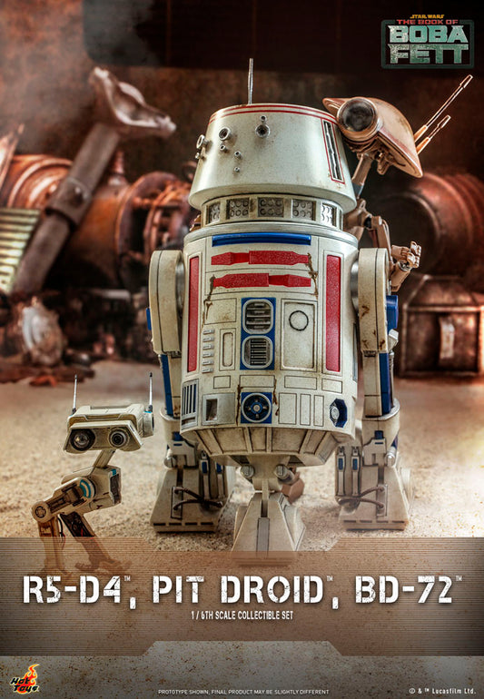 R5-D4, Pit Droid and BD-72 Sixth Scale Figures by Hot Toys