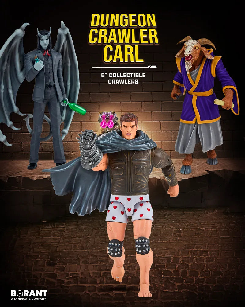 Dungeon Crawler Carl 6" Collectible Set of 3 (Mordecai, Prepotente, Carl & Princess Donut) by Playmates Toys