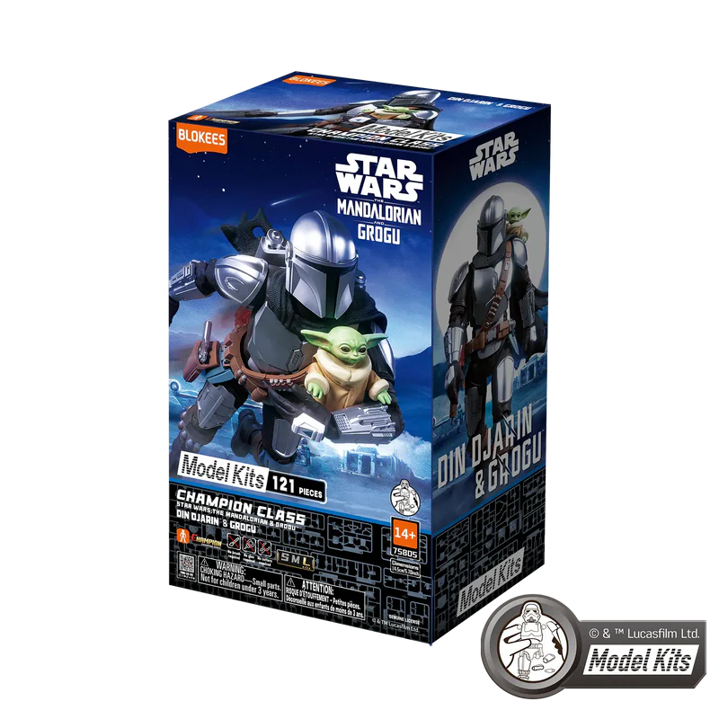 STAR WARS: THE MANDALORIAN & GROGU™ CHAMPION CLASS 05 DIN DJARIN™ & GROGU™ MODEL KITS | BLOKEES