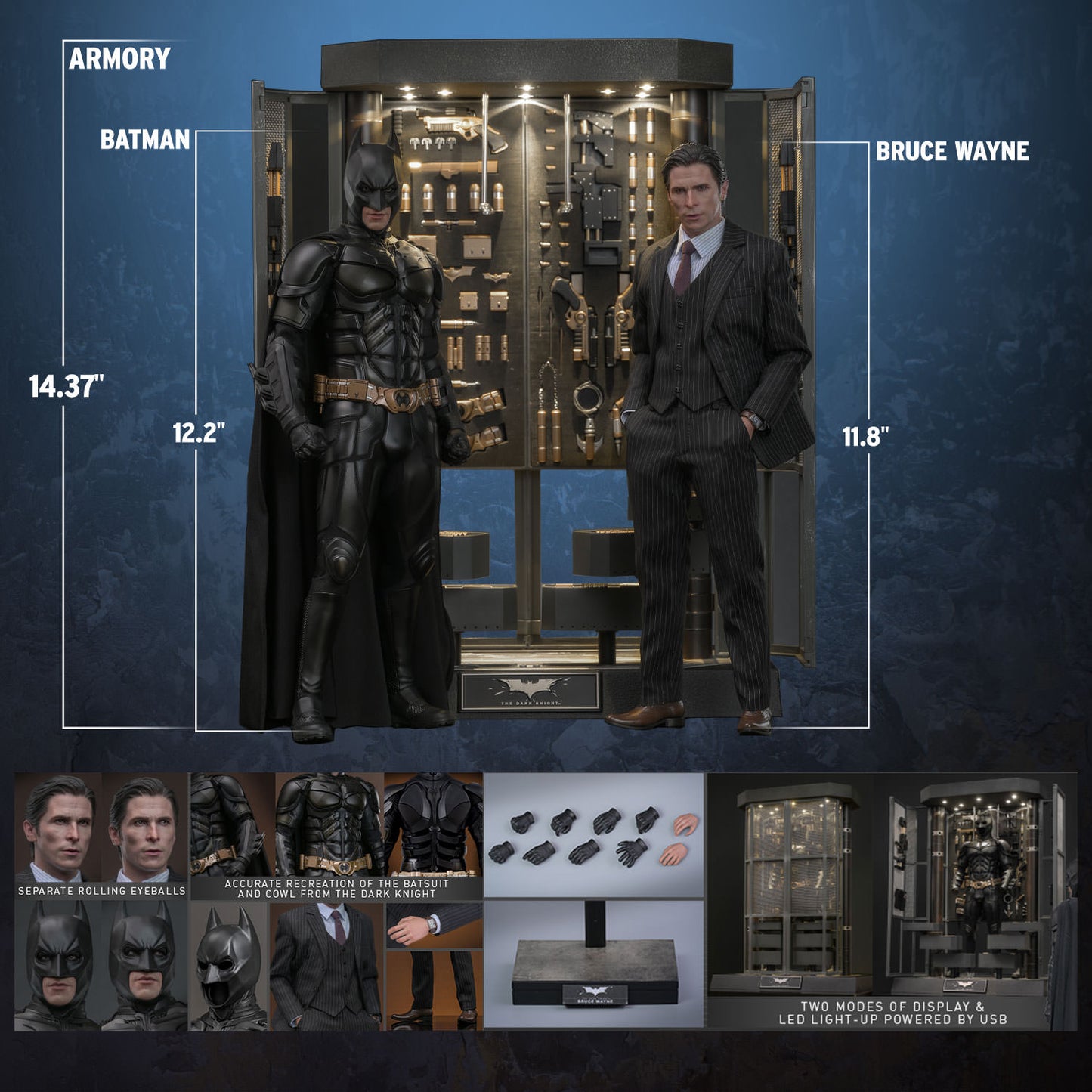 Batman Armory with Bruce Wayne (2.0) Sixth Scale Figure Set