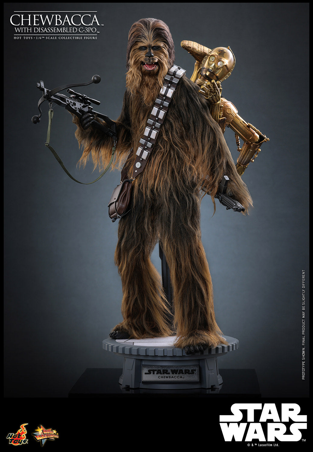 Chewbacca with Disassembled C-3PO Sixth Scale Figure