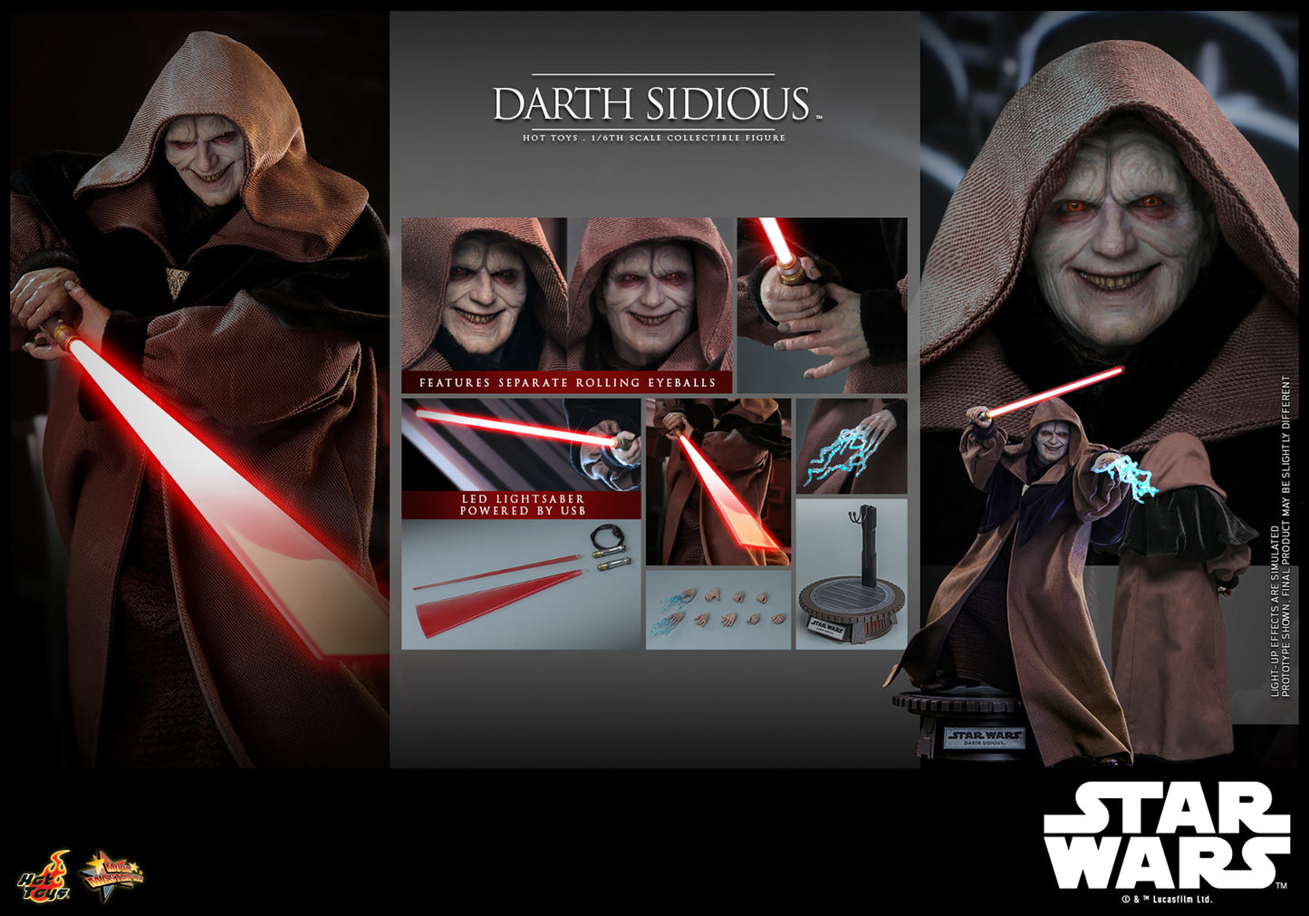 Darth Sidious 1/6 Scale Figure by Hot Toys