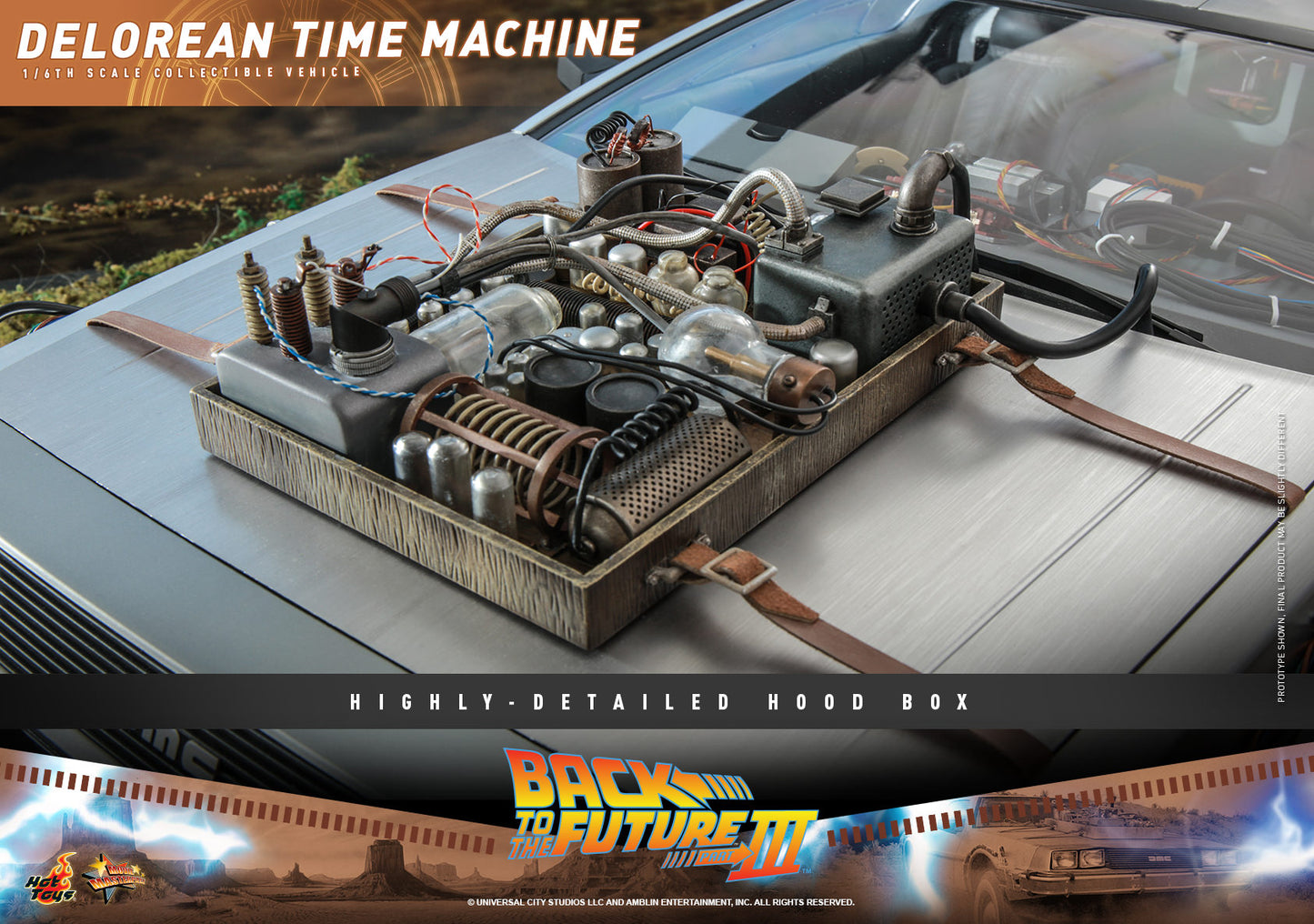 Back to the Future 3 DeLorean Time Machine 1/6 Scale Figure Accessory
