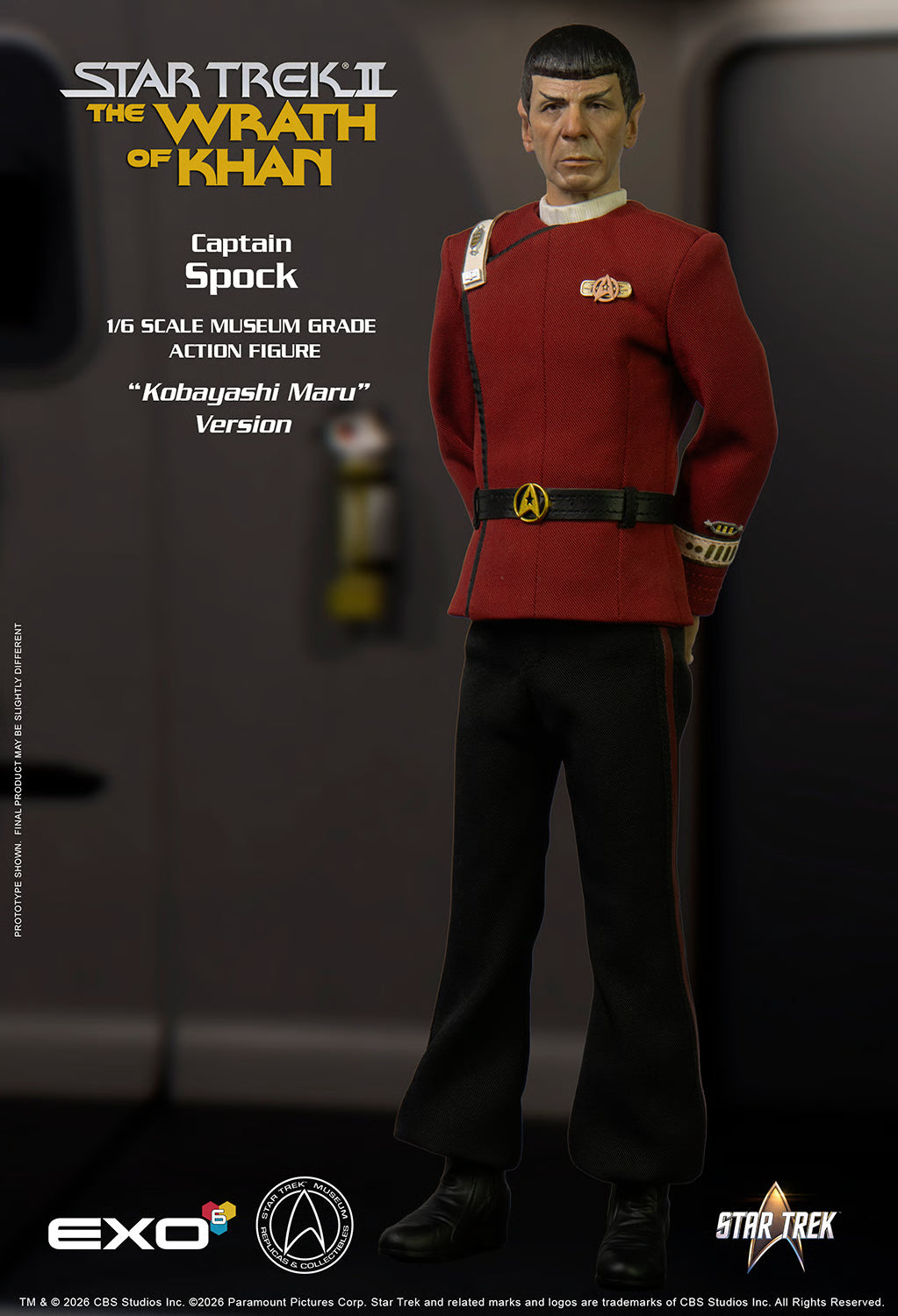 EXO-6 Star Trek II: The Wrath of Khan Captain Spock Kobayashi Maru Edition Sixth-Scale Figure