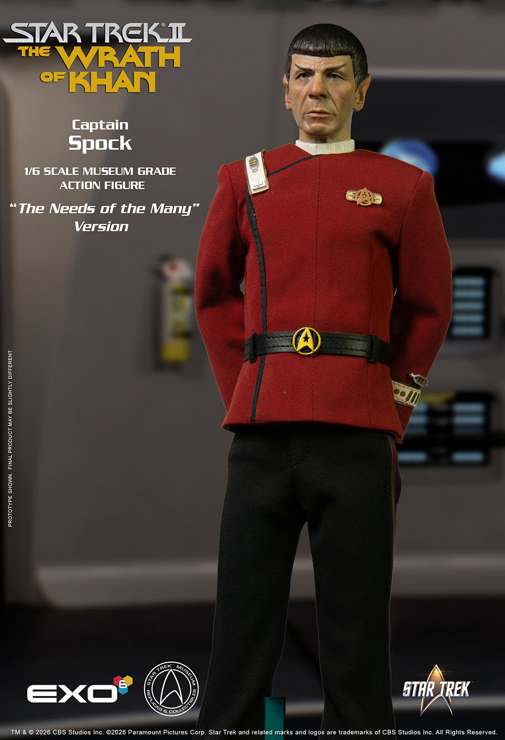 Spock "The Needs of the Many" Sixth-Scale Figure — Star Trek II: The Wrath of Khan