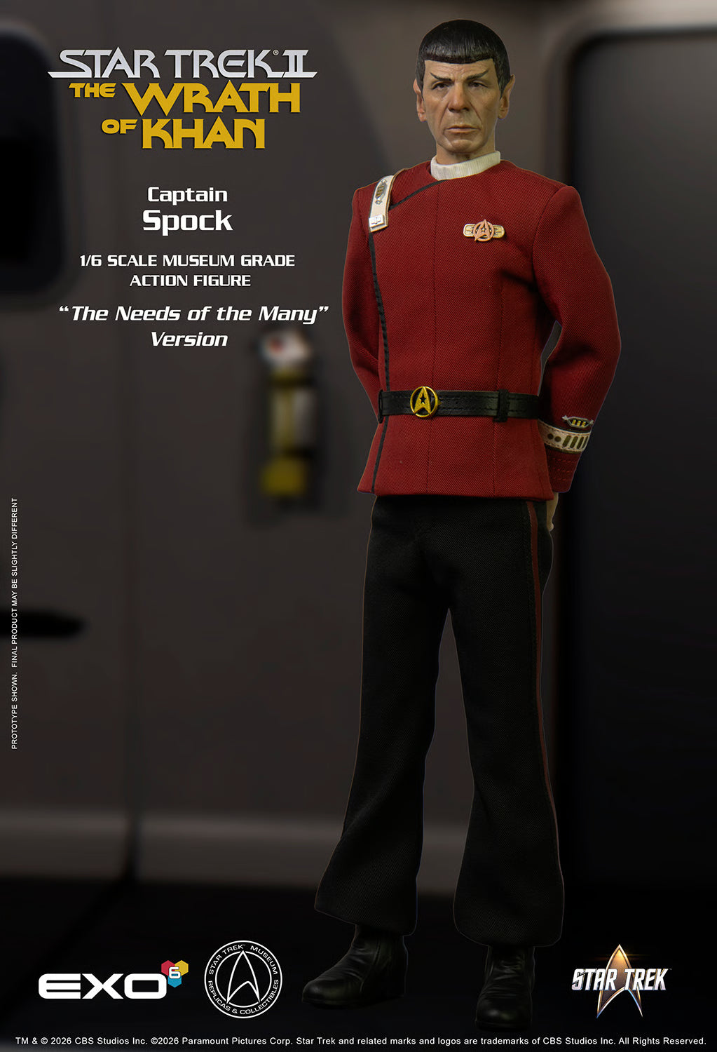 Spock "The Needs of the Many" Sixth-Scale Figure — Star Trek II: The Wrath of Khan