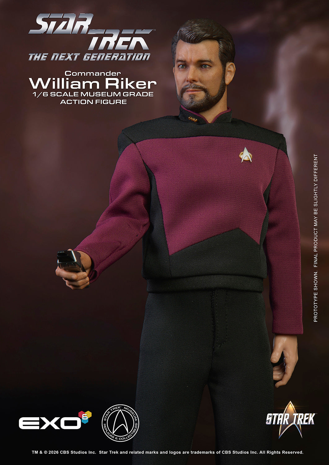 Commander William T. Riker (Standard Version) Sixth Scale Figure