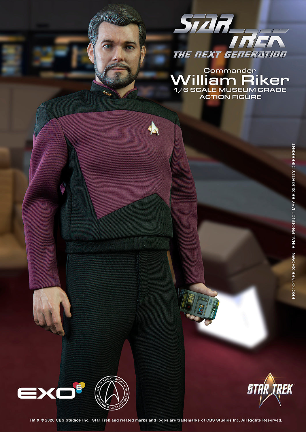 Commander William T. Riker (Standard Version) Sixth Scale Figure