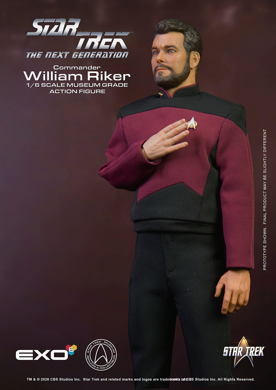 Commander William T. Riker (Standard Version) Sixth Scale Figure