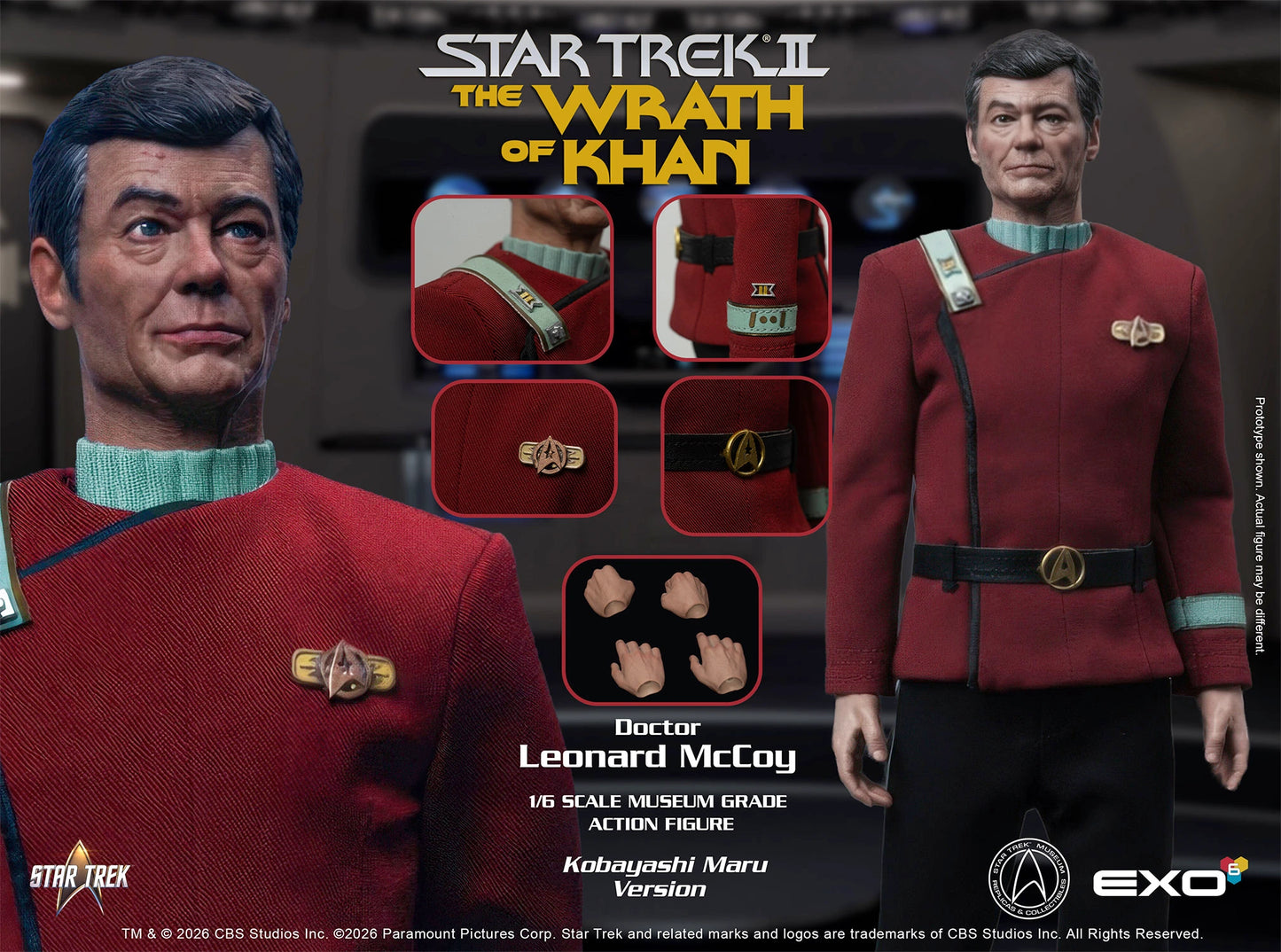Star Trek: The Wrath of Khan - Dr. Leonard McCoy (Kobayashi Maru Edition) 1/6 Scale Action Figure