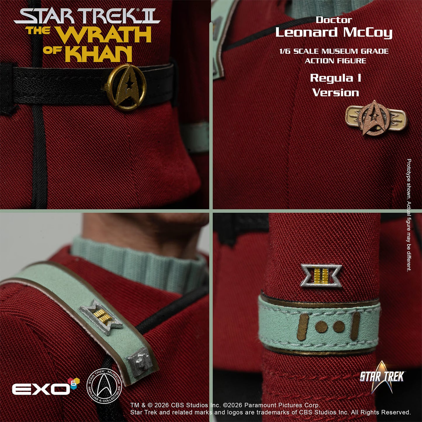 Star Trek: The Wrath of Khan Dr. Leonard McCoy 1/6 Scale Action Figure - Regula One Edition