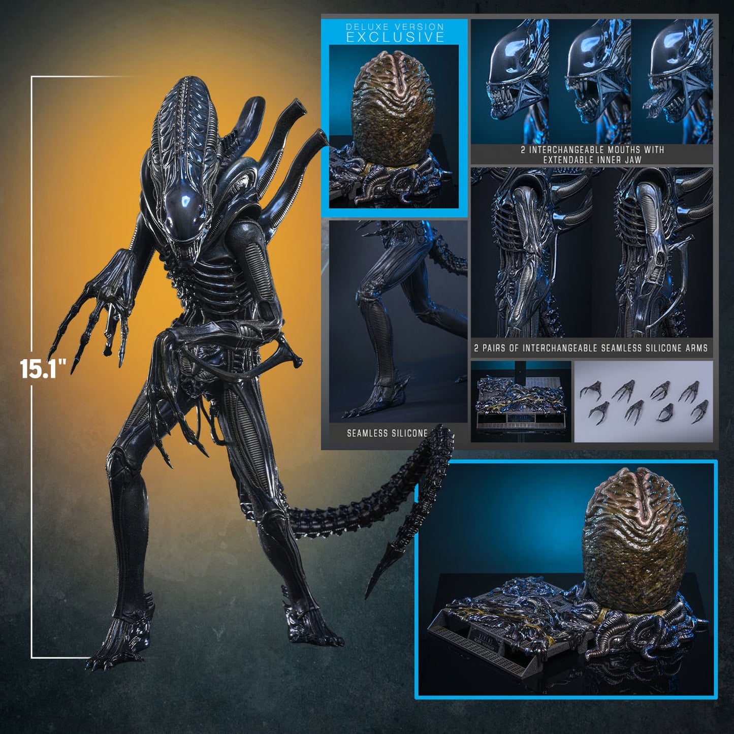 Hot Toys Aliens Alien Warrior Sixth Scale Collectible Figure (Deluxe Version)