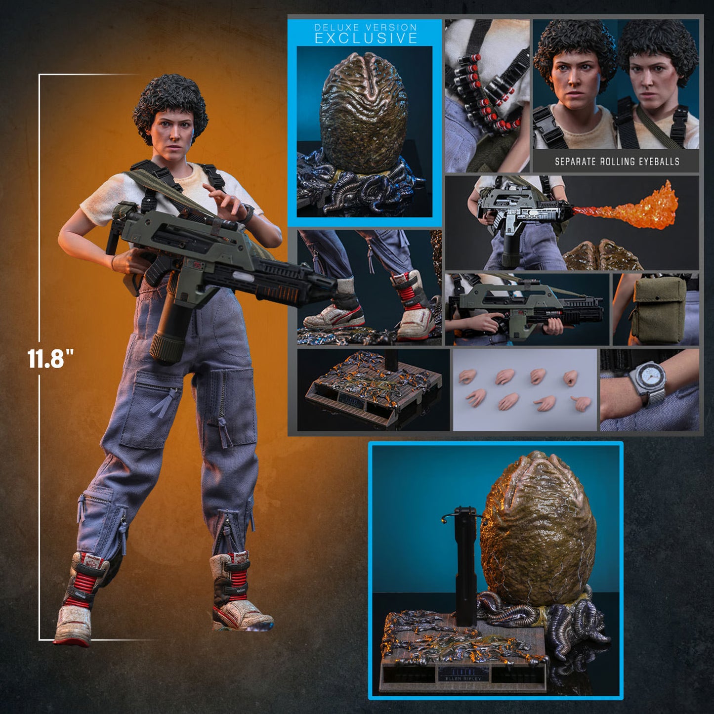 Hot Toys Aliens Ellen Ripley Deluxe Version 1/6th Scale Collectible Figure