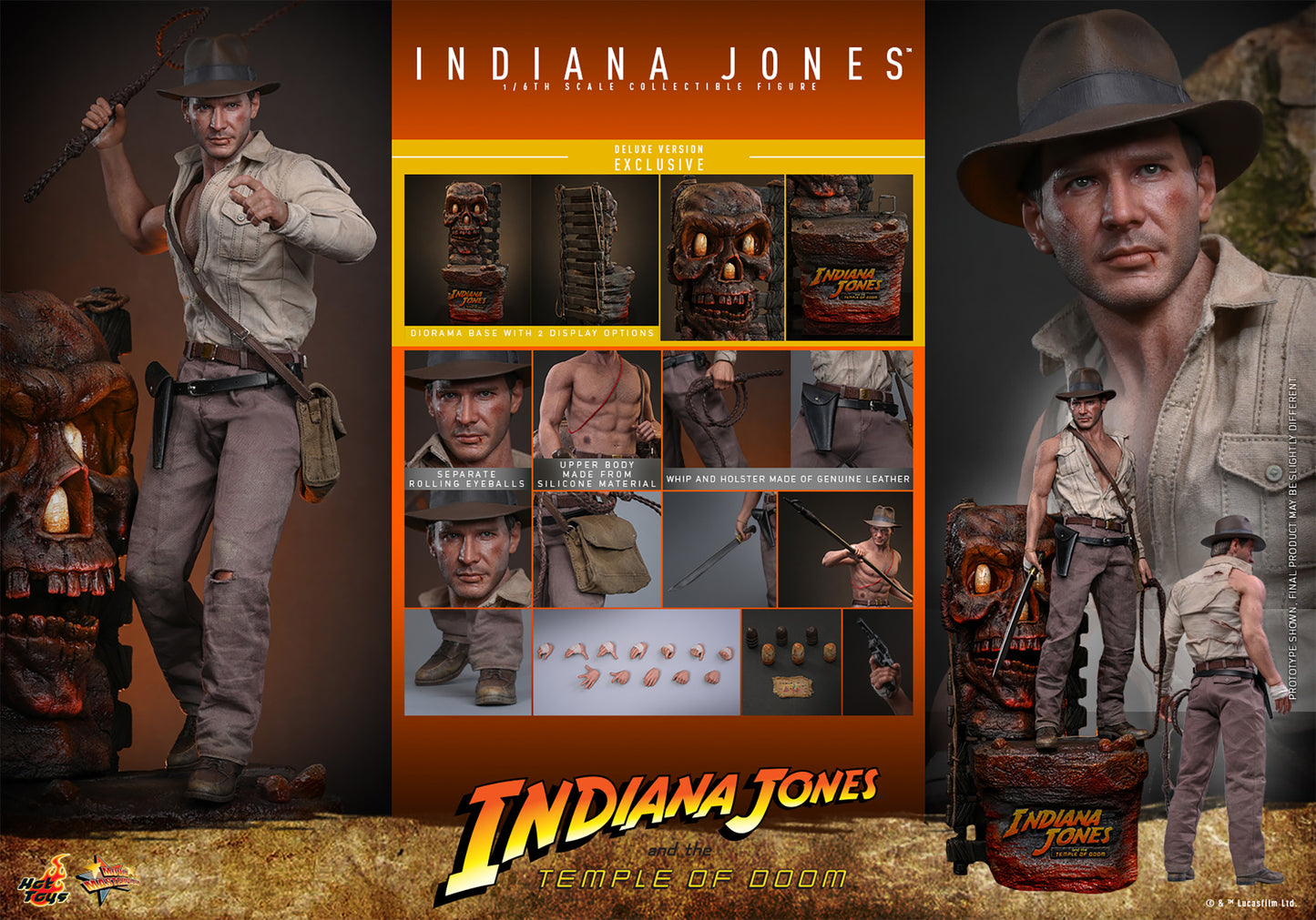 Indiana Jones and the Temple of Doom – 1/6 Scale Deluxe Figure by Hot Toys