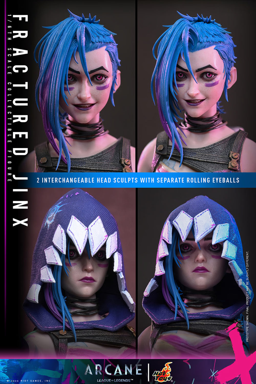 Fractured Jinx Sixth Scale Collectible Figure (Arcane) — Hot Toys