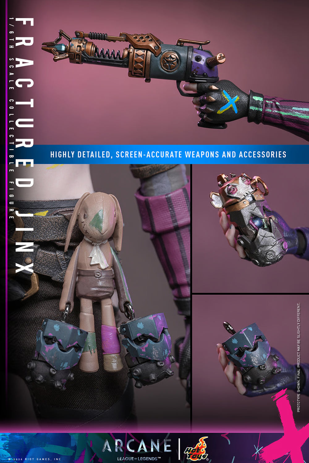 Fractured Jinx Sixth Scale Collectible Figure (Arcane) — Hot Toys