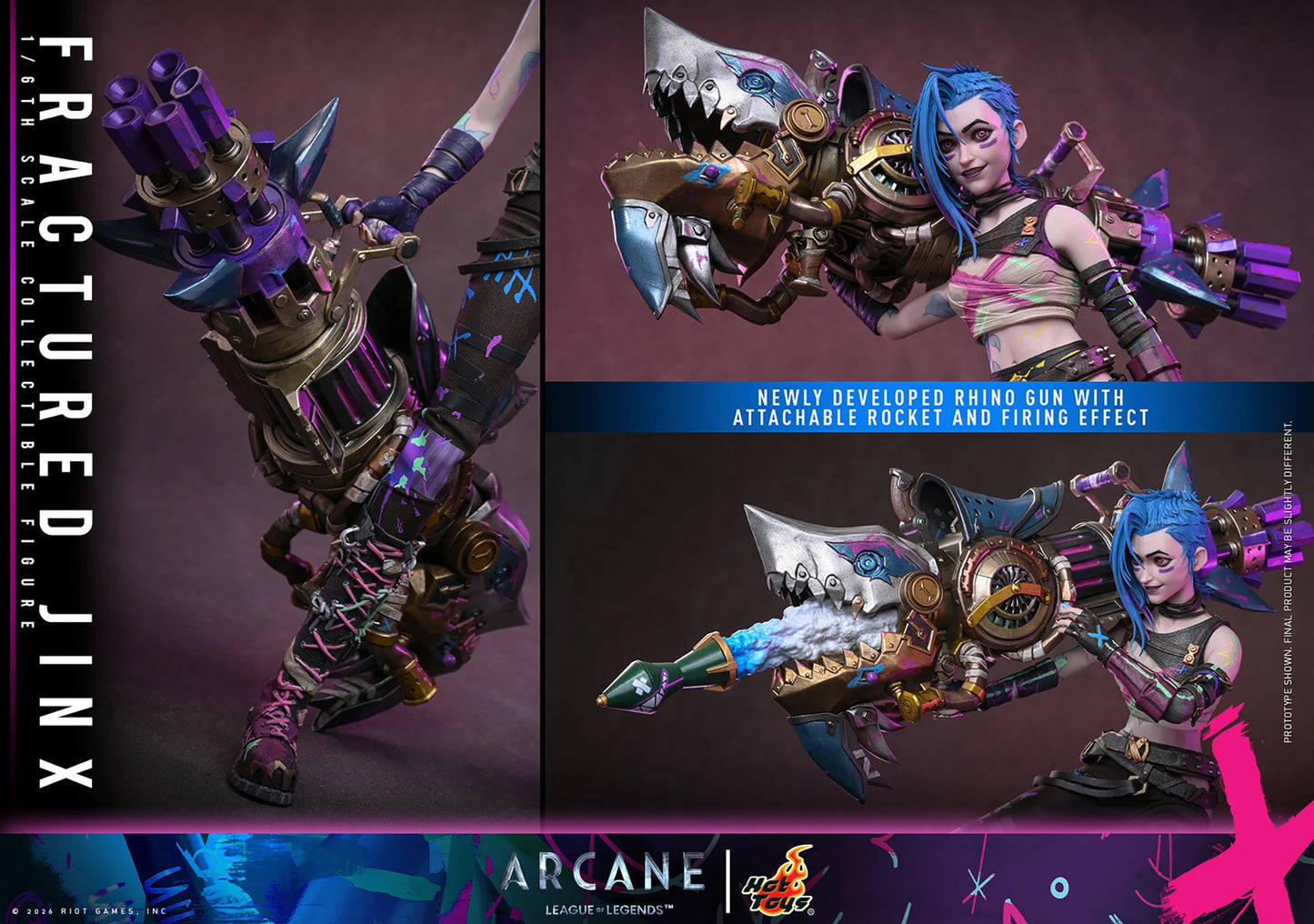 Fractured Jinx Sixth Scale Collectible Figure (Arcane) — Hot Toys