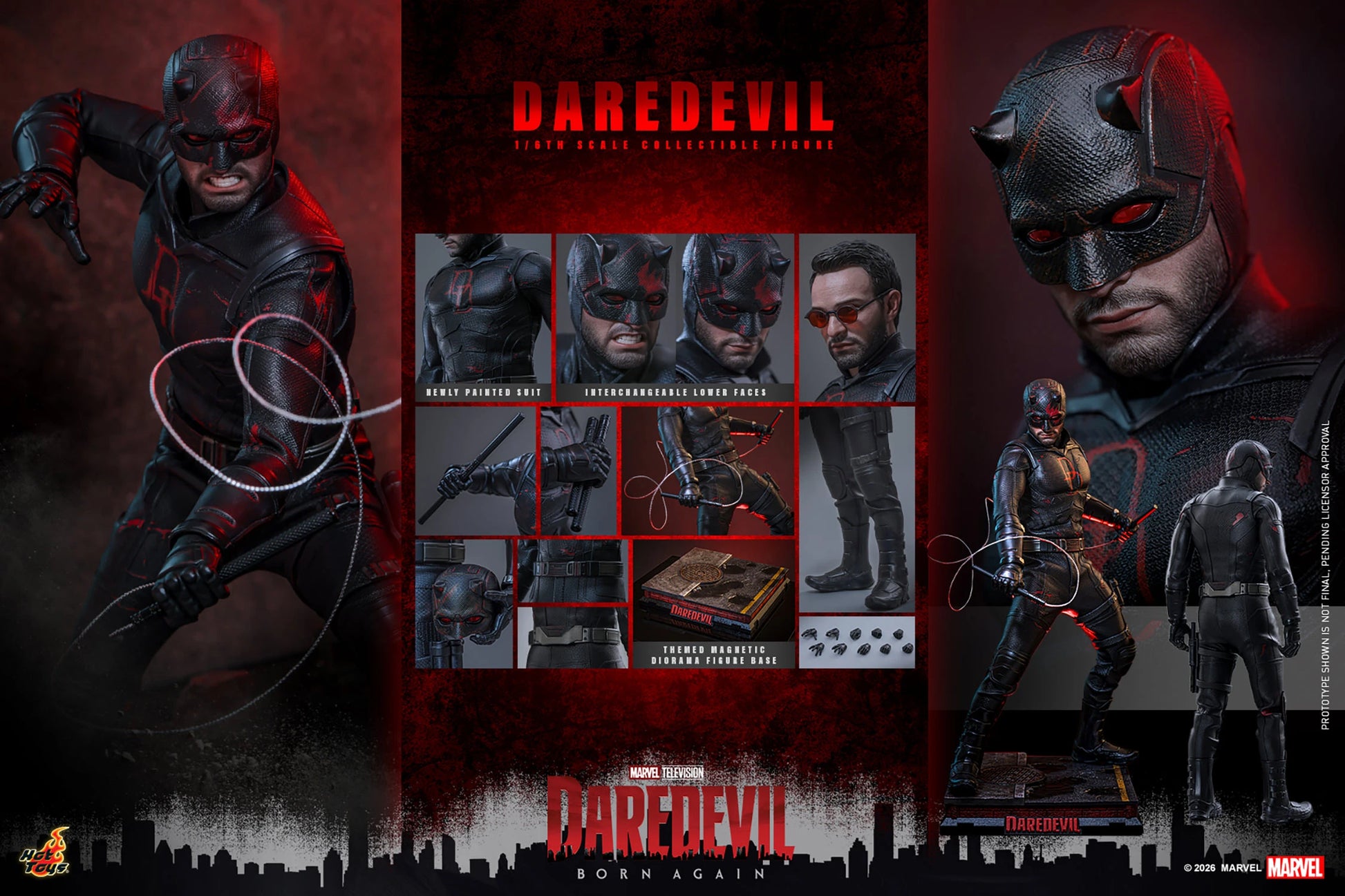 Hot Toys Daredevil Born Again Season 2 Figure TMS186 | 1/6 Scale Hot Toys Daredevil Born Again Season 2 Figure TMS186 | 1/6 Scale