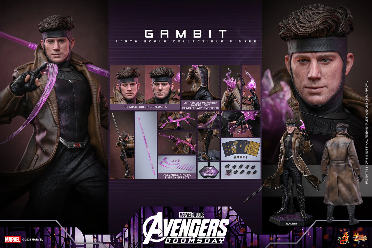 Hot Toys 1/6th Scale Gambit Collectible Figure – Avengers: Doomsday
