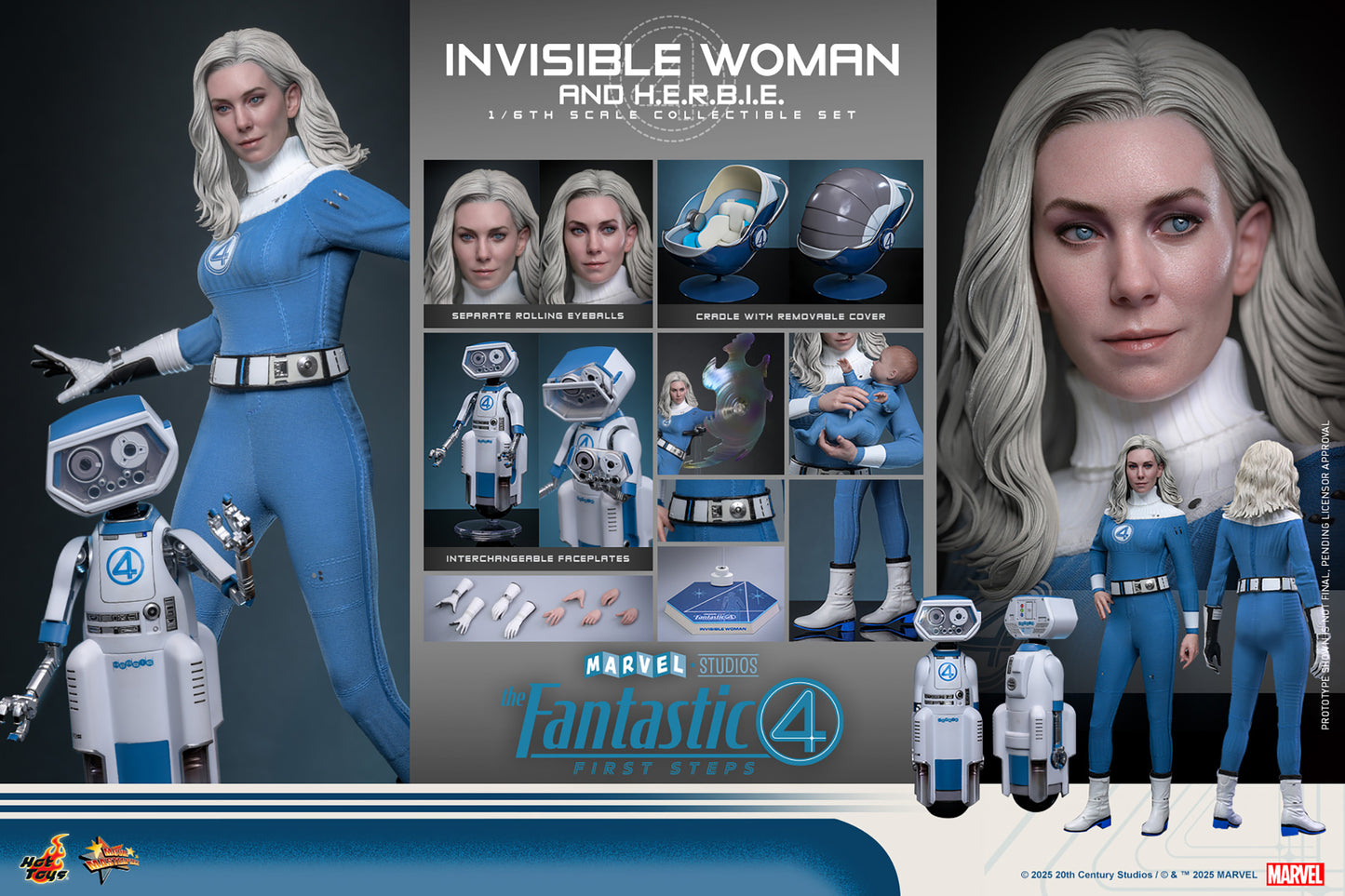 Invisible Woman and H.E.R.B.I.E. 1/6 Scale Figure