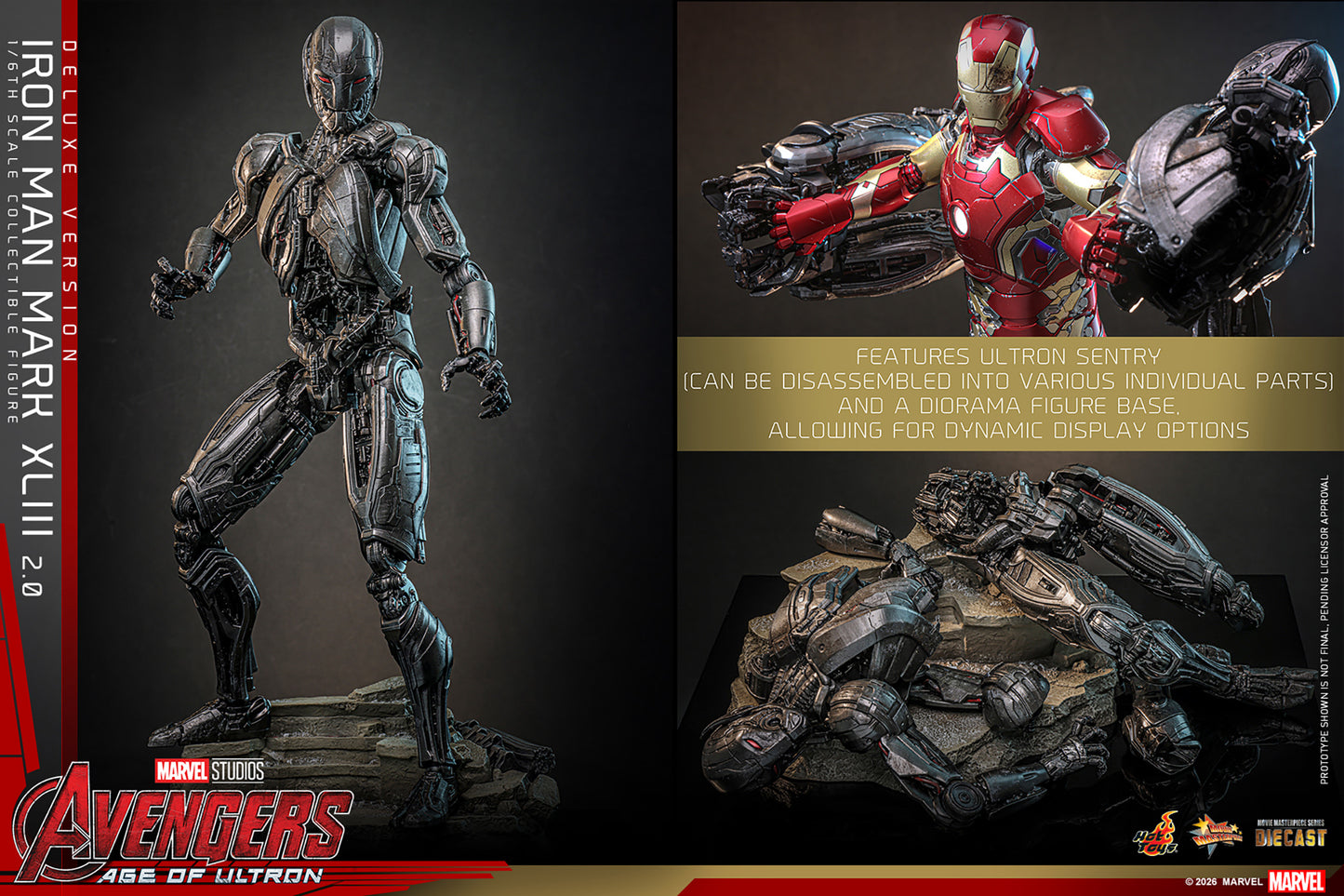 Iron Man Mark XLIII (2.0) (Deluxe Version) Sixth Scale Figure - Hot Toys